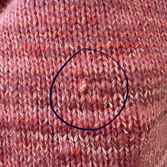 J. Crew Maxi Dress Sz L Pink Space Dyed Knit Fringe Hem Bishop Sleeve NEW - Picture 15 of 15